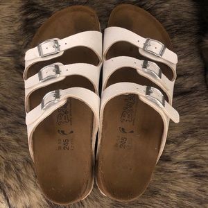 Birks white sandal